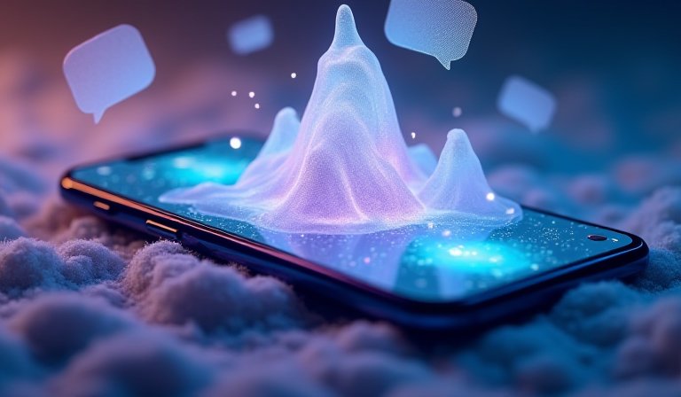 iOS 27 的 Siri 介面於動態島呈現發光光暈與對話提示。