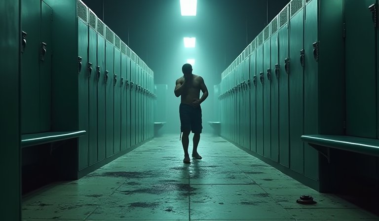 健身房浴室地面散布褐色排泄物，部分被保鮮膜覆蓋。