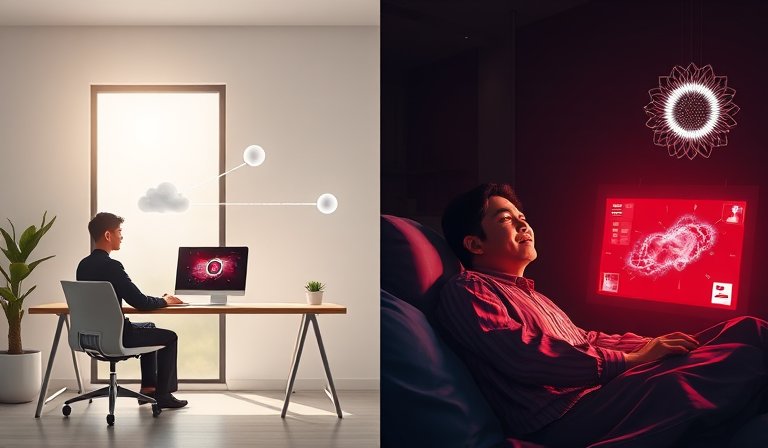 Mac mini 搭配螢幕，呈現 AI 本地運算與雲端協作。