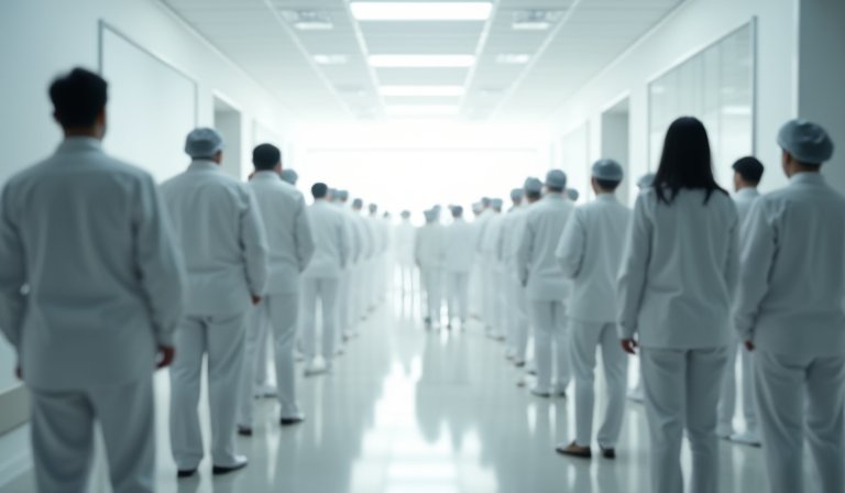 醫師於診間為癌症患者說明標靶藥物治療方案與健保支出