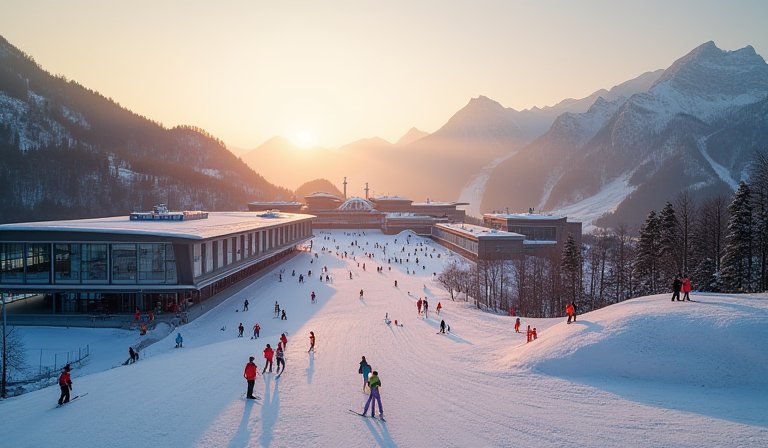 溫州國際滑雪中心結合時尚運動與品牌商圈的綜合街區