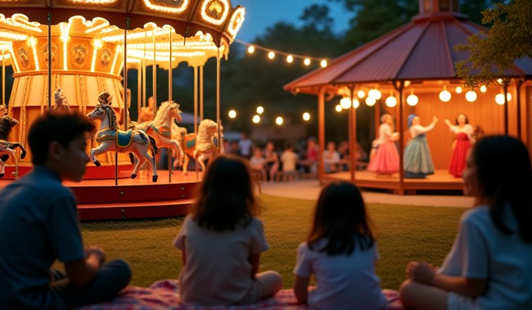 孩童在超大型台灣地圖桌遊上投擲骰子闖關