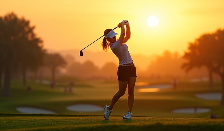 錢珮芸於LPGA福特錦標賽奮力揮桿，展現頂尖長打實力。