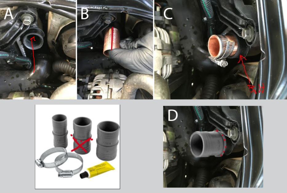 Repair Upper Radiator Hose Neck Bimmerfest Bmw Forum This a Volvo 1998 S90.