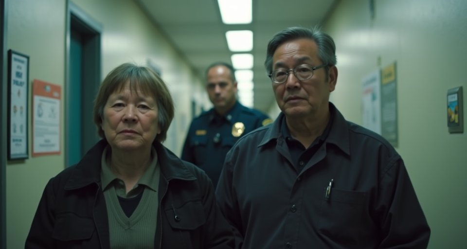 14歲少年騎乘電動機車高速逃逸，後方警車閃燈展開追捕。