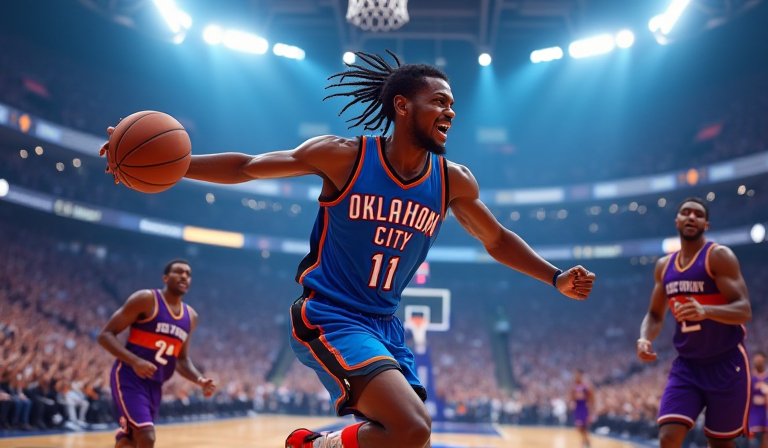 亞歷山大在季後賽主場持球切入，展現驚人的進攻效率。