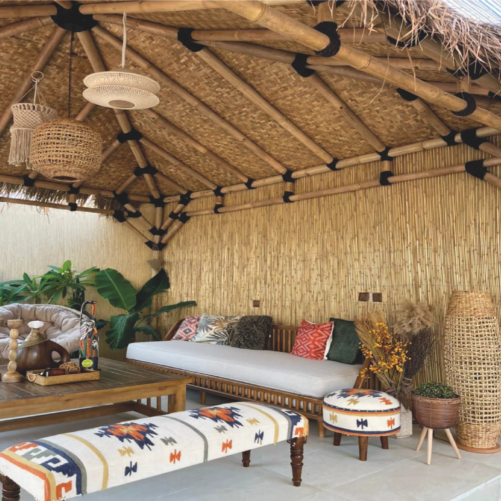 تصميم استراحات خيزران