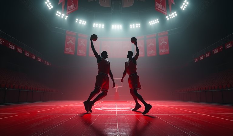 杜蘭特穿著公牛隊球衣，在場上展現精準的中距離投籃。