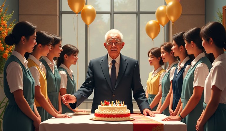 屏東榮服處與榮欣志工齊聚，溫馨慶祝百歲榮民壽誕。