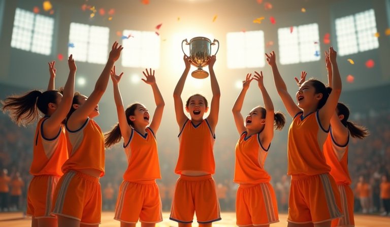 吳興國小女籃隊長陳永心於賽場上積極運球切入進攻。