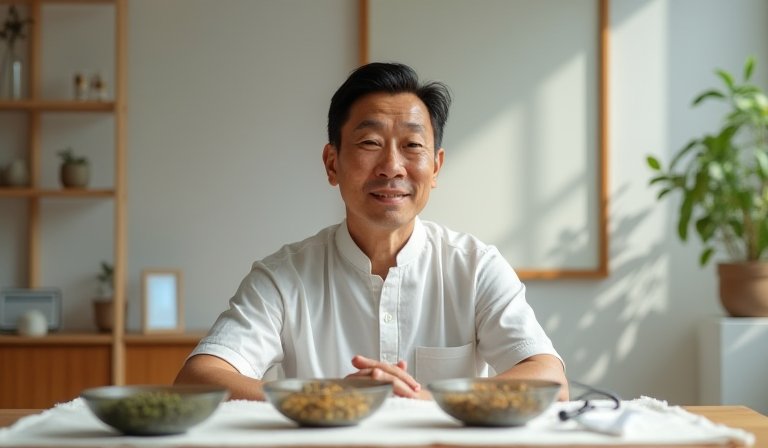 中年男性面露疲態，呈現更年期體力衰退與精神不振。