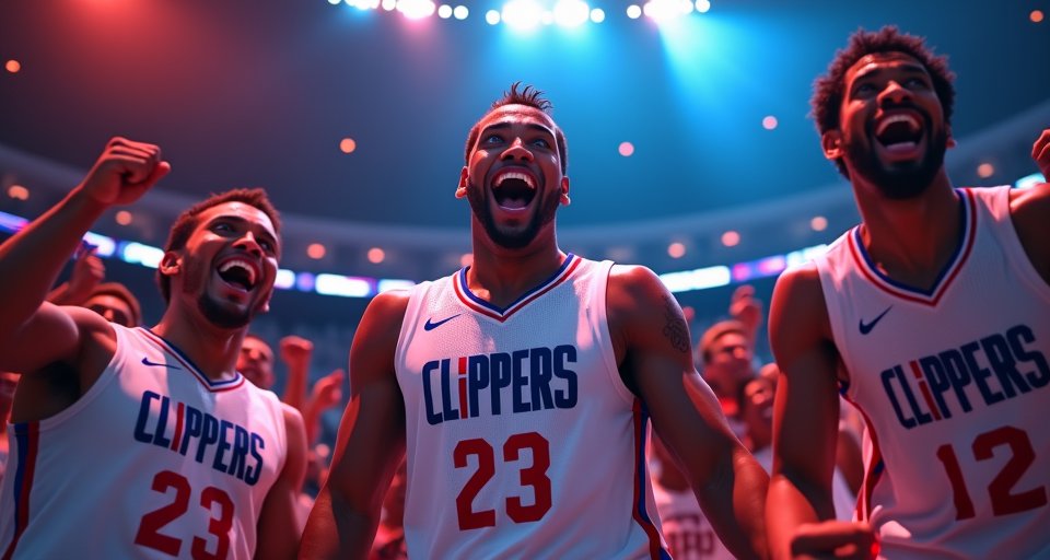 哈登場上組織進攻，帶領快艇全隊展現流暢的團隊攻勢