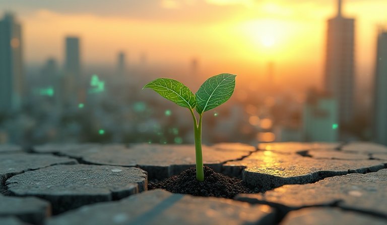 數位醫療介面展示AI技術分析血液樣本基因資訊