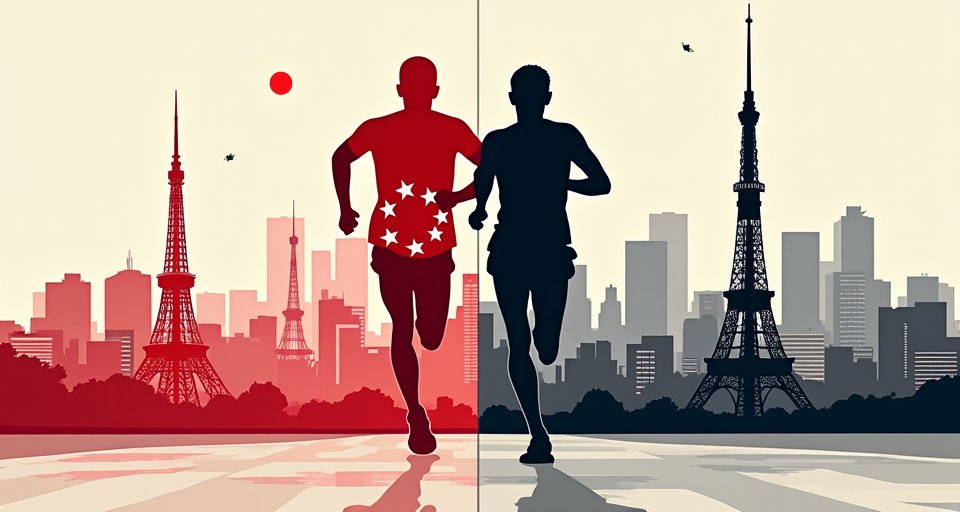 中國駐日大使館建築外觀與門口懸掛的國徽標誌。