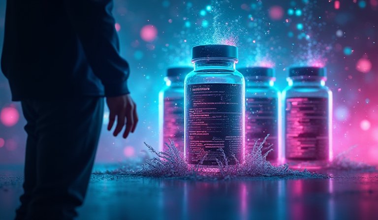 手機螢幕上顯示誇大療效的保健食品數位廣告內容。