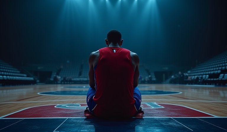 Cunningham 陷入包夾，試圖以單打突破得分荒。