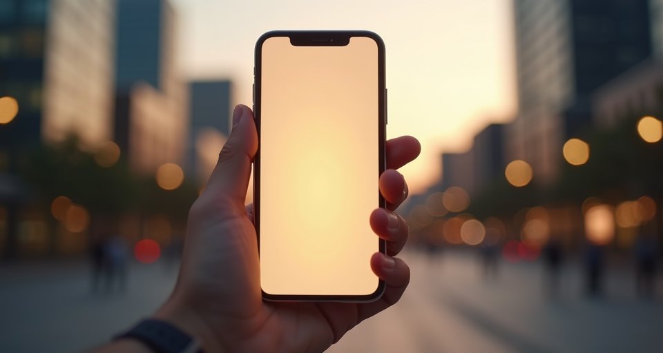 民眾手持 iPhone 17e，呈現平價大容量新機的簡約設計。