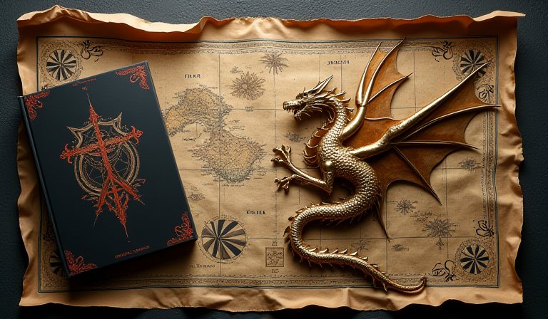 赤血沙漠豪華版配件，包含阿比斯遺跡符文內盒與灰鬃傭兵團徽章。