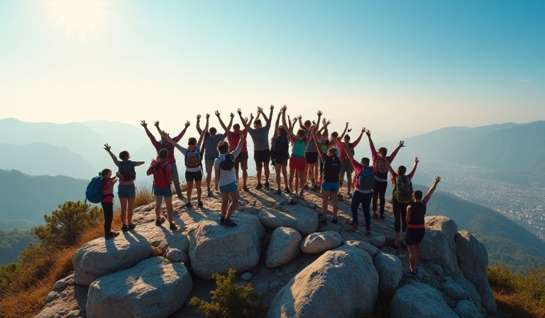 民眾在大坑風景區參與森林療癒，在綠意林間放慢步調。