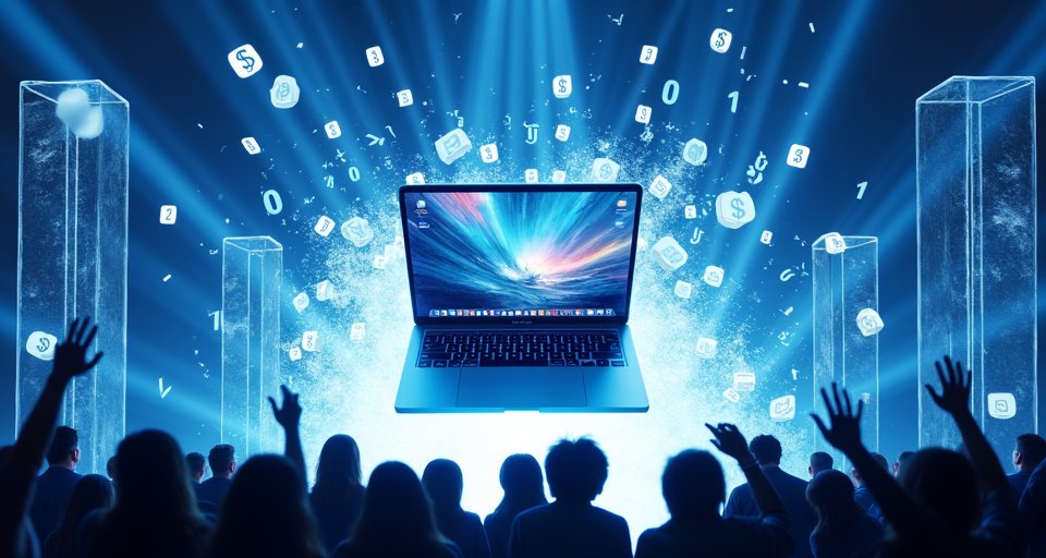 多款繽紛色彩的 MacBook Neo 展現輕薄外觀設計。