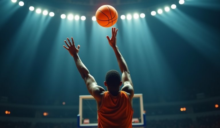 溫班亞瑪於比賽中躍起封阻，展現全能的防守統治力。