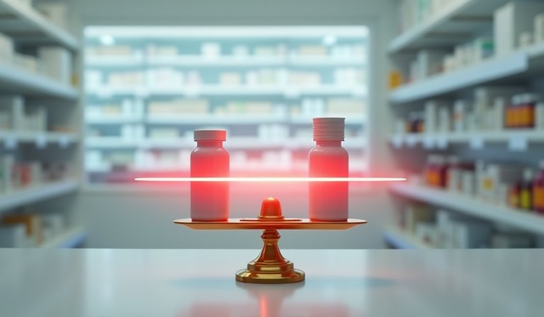 診間桌上擺放的大量處方藥物與健保卡