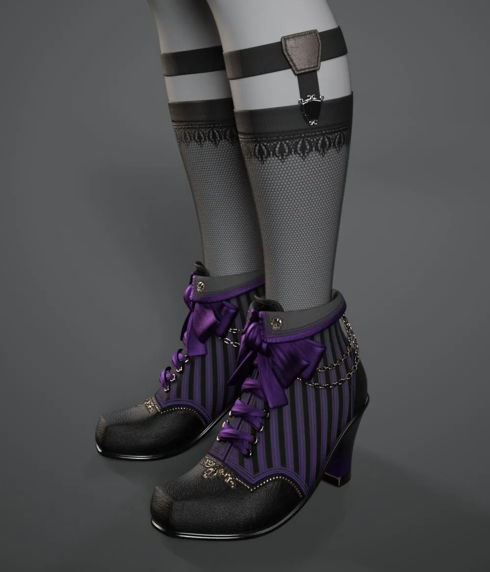 Victorian Gothic Boots with Long Socks for G8M, G8F and G9 (and characters)new 