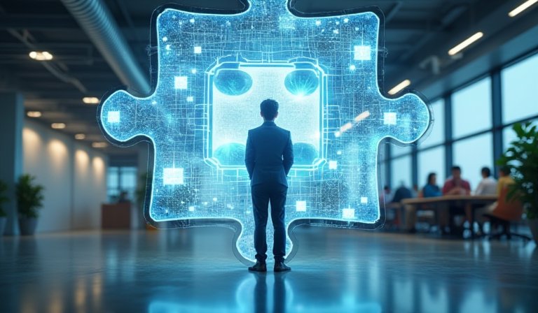 應徵者在面試中向面試官展示量化成果與數位技能優勢