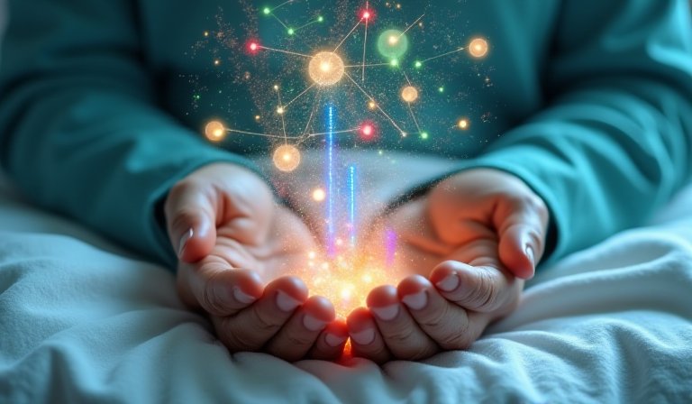 醫護人員於病房為高齡患者進行營養評估與諮詢