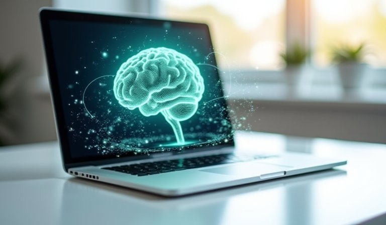 MacBook 螢幕顯示 Gemini 原生介面協助處理郵件並自動同步行事曆。