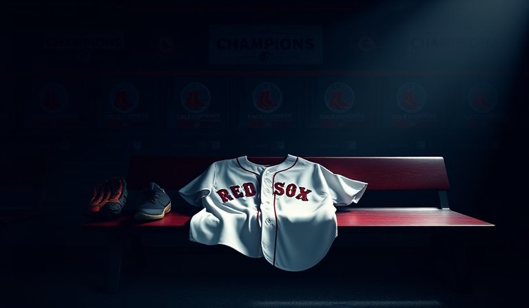 鄭宗哲身穿波士頓紅襪隊球衣，在球場內野專注練習守備。