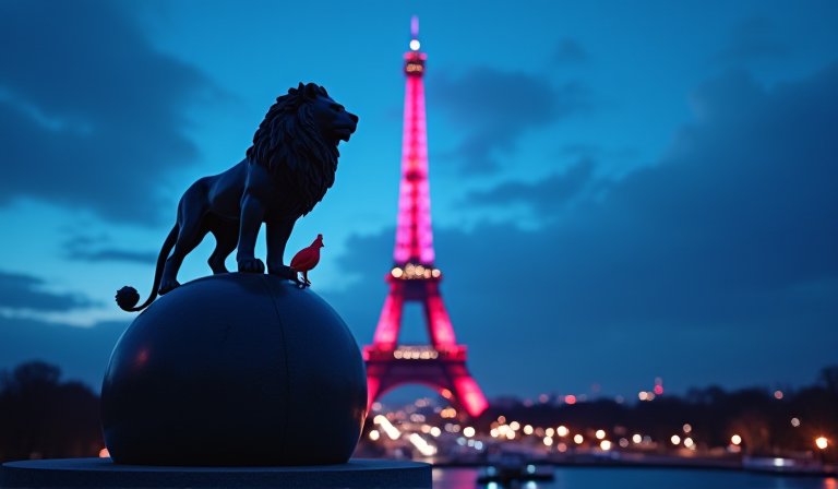 巴黎聖日耳門與利物浦球員在球場上進行激烈的攻防對抗