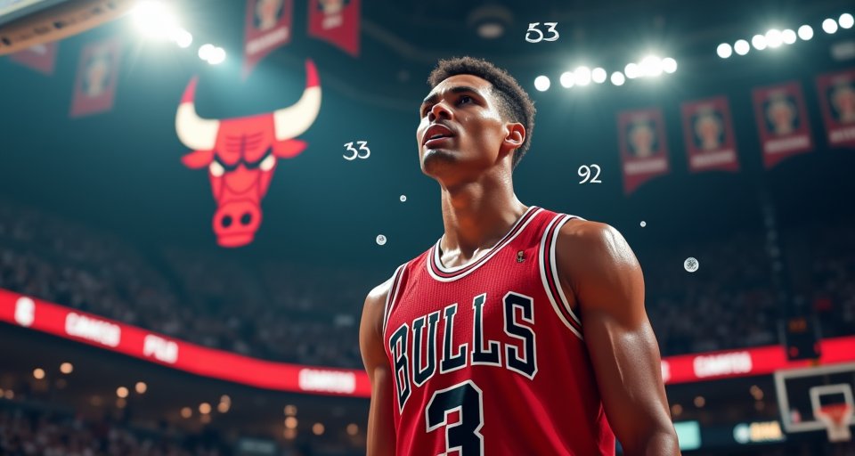 公牛吉迪持球組織進攻，展現追平傳奇皮朋的全能球風。