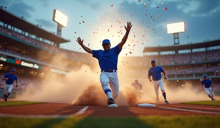 中華隊選手在燈火通明的棒球場奮力揮棒，力拚奧運門票