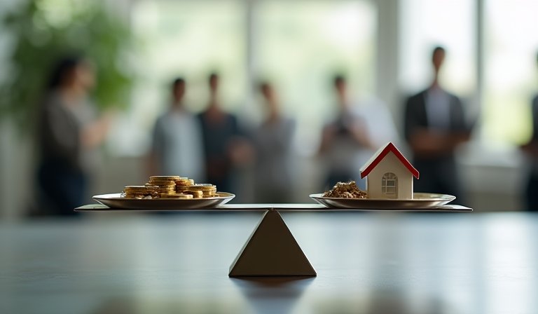 勞工在工會諮詢勞保級距，平衡保費支出與給付保障。