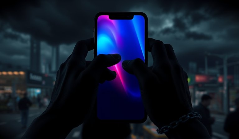 維修工作檯上拆解後的iPhone手機與散落的螢幕零件。