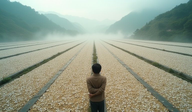 雲林蒜農整理成堆的大蒜，準備配合農糧署啟動緊急收購。