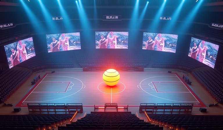球迷透過電視與行動裝置觀看NBA，呈現跨平台轉播的熱絡景象。
