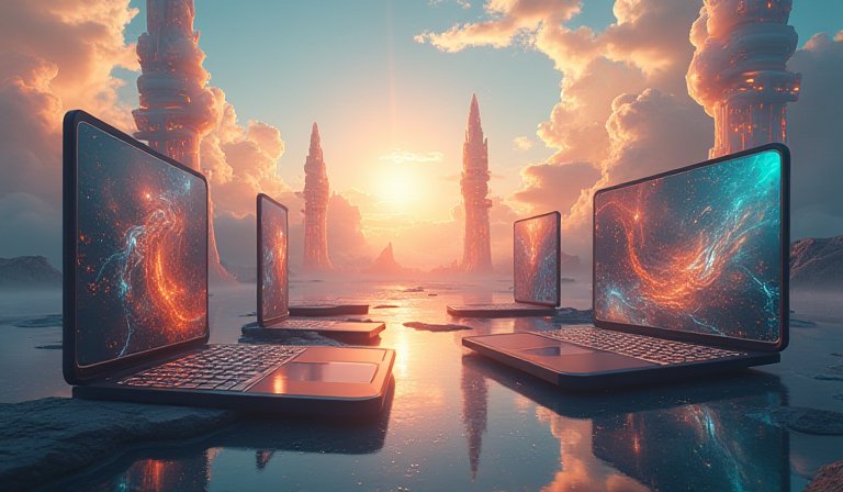 科技感介面展示 AI 自動化測試流程與遊戲系統運行數據。