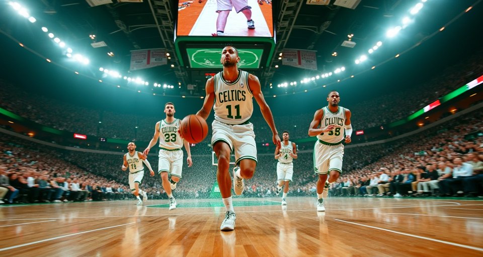 塞爾蒂克球員在主場奮力進攻，展現破紀錄的團隊火力。