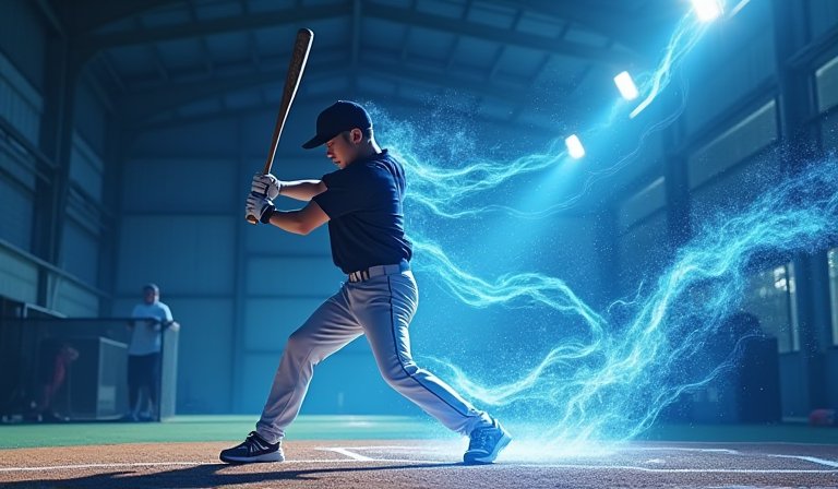 柯敬賢展現強力揮棒動作，優化擊球仰角並提升長打火力。