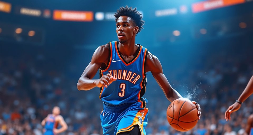 SGA 展現切入技巧與防守者對抗，於禁區內成功製造犯規。