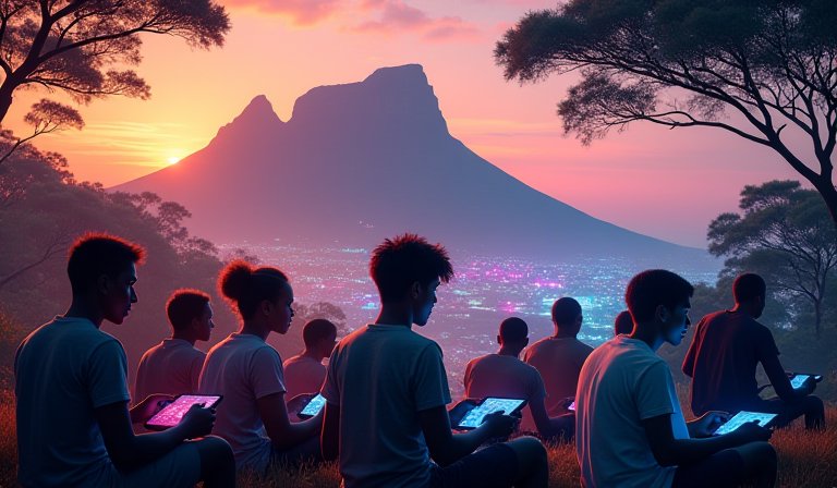 南非玩家操作結合在地祖魯族圖騰元素的行動遊戲。