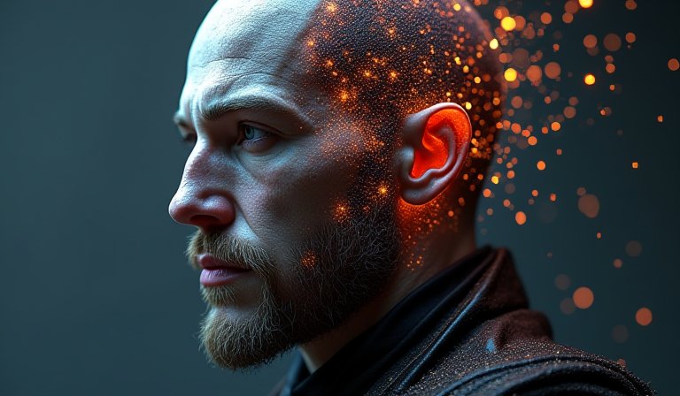 展現 DLSS 5 下細緻的人物肌膚紋理與電影級光影細節