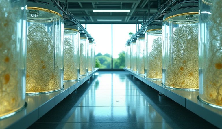 科學家在實驗室中利用精密儀器分析合成牛奶的代謝成分