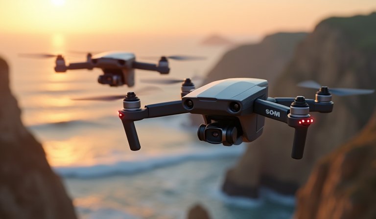 大疆Avata 360空拍機具備防撞護罩，在室內執行全景運鏡。