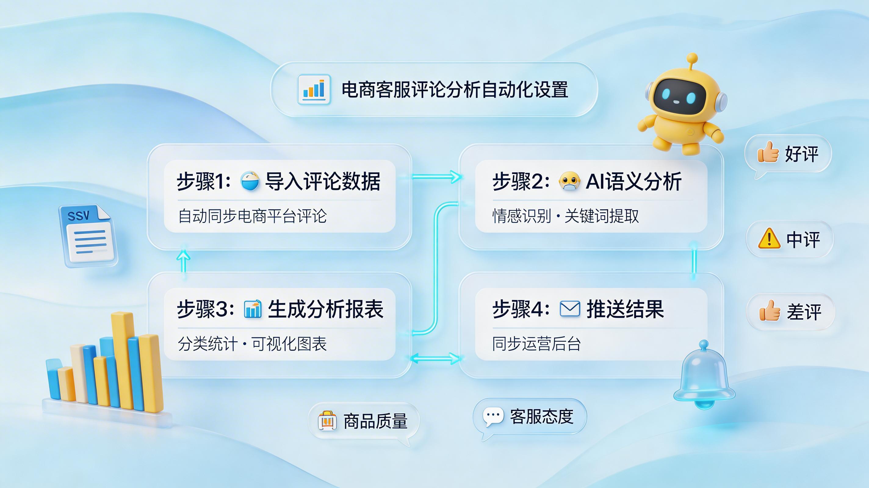 电商客服评论分析自动化设置步骤：从数据采集到AI洞察的全流程指南_图1
