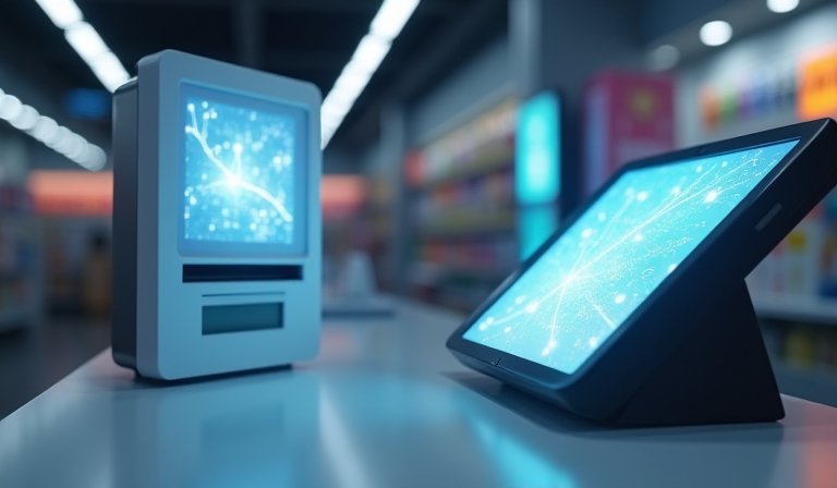 民眾在超商多媒體機台持健保卡查詢稅務所得資料