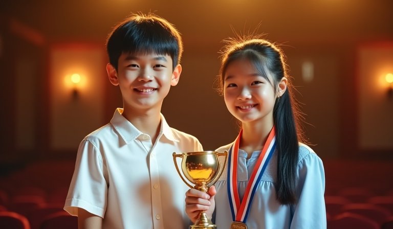泰雅族女孩周茜蓉於籃球場運球，展現自信堅毅神情。