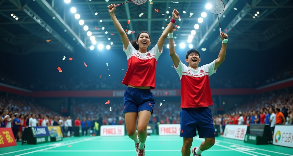 彰化之光閃耀全英賽場 詹又蓁混雙奪冠寫台灣新史頁